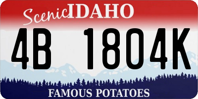 ID license plate 4B1804K