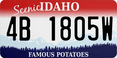 ID license plate 4B1805W