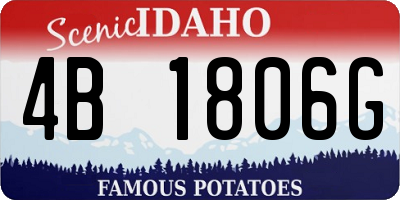 ID license plate 4B1806G