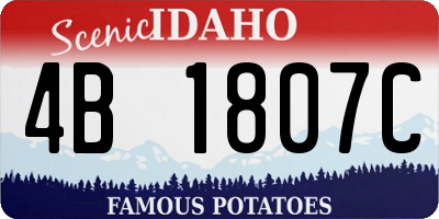 ID license plate 4B1807C