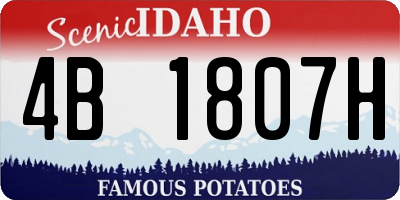 ID license plate 4B1807H