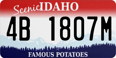 ID license plate 4B1807M
