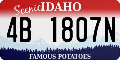 ID license plate 4B1807N