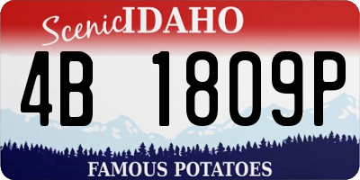 ID license plate 4B1809P