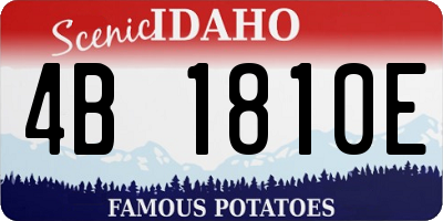 ID license plate 4B1810E