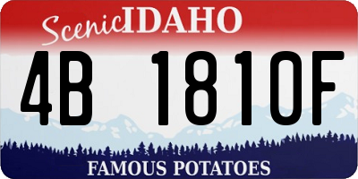 ID license plate 4B1810F