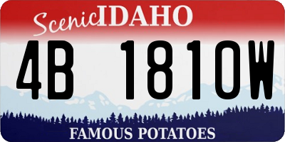 ID license plate 4B1810W