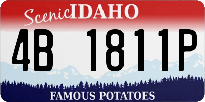 ID license plate 4B1811P