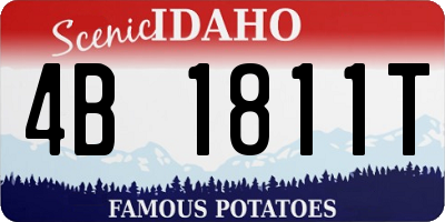 ID license plate 4B1811T