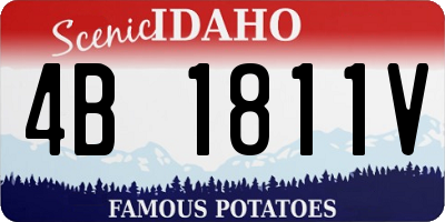 ID license plate 4B1811V