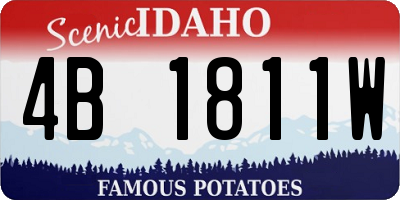 ID license plate 4B1811W