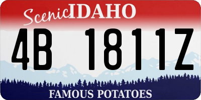 ID license plate 4B1811Z