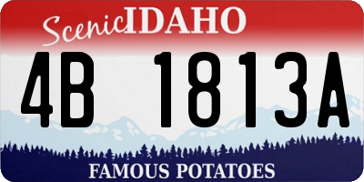 ID license plate 4B1813A
