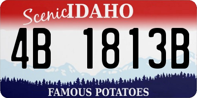 ID license plate 4B1813B