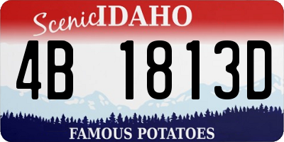 ID license plate 4B1813D