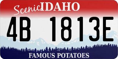 ID license plate 4B1813E