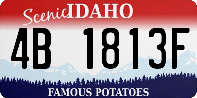 ID license plate 4B1813F