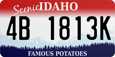 ID license plate 4B1813K