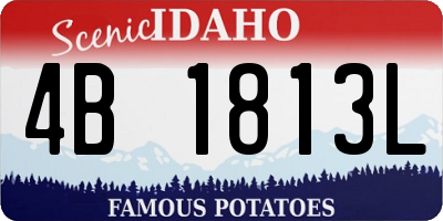ID license plate 4B1813L
