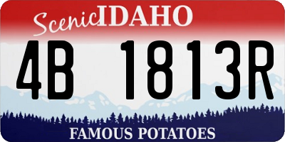 ID license plate 4B1813R