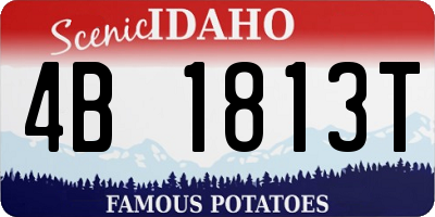 ID license plate 4B1813T