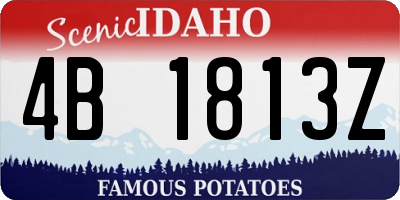 ID license plate 4B1813Z