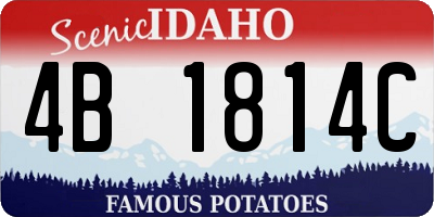 ID license plate 4B1814C