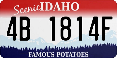 ID license plate 4B1814F