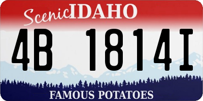 ID license plate 4B1814I