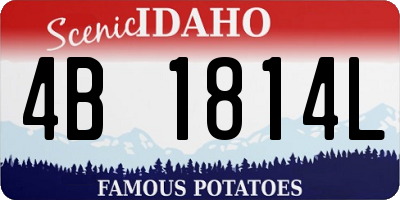 ID license plate 4B1814L
