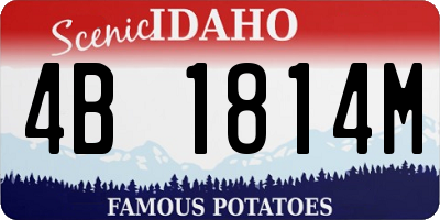 ID license plate 4B1814M