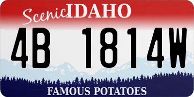 ID license plate 4B1814W