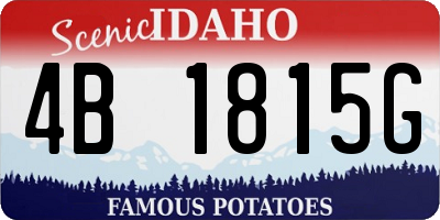 ID license plate 4B1815G