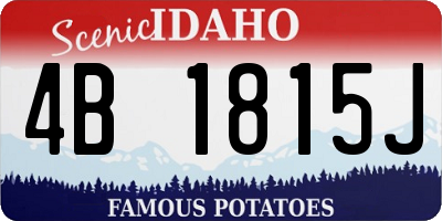 ID license plate 4B1815J