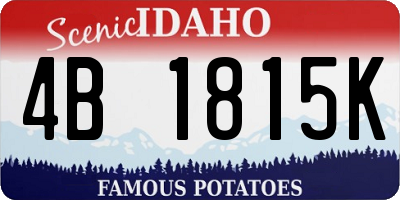 ID license plate 4B1815K