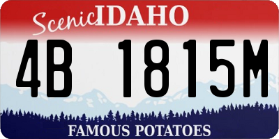 ID license plate 4B1815M