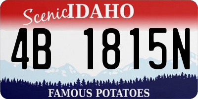 ID license plate 4B1815N
