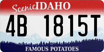 ID license plate 4B1815T