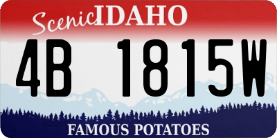 ID license plate 4B1815W