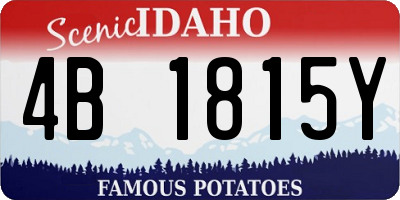 ID license plate 4B1815Y