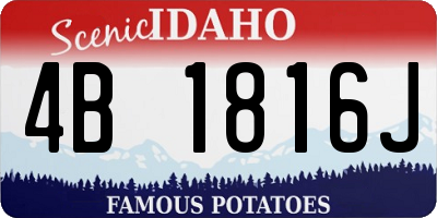 ID license plate 4B1816J