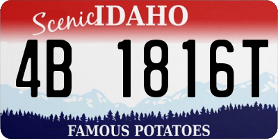 ID license plate 4B1816T