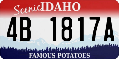 ID license plate 4B1817A