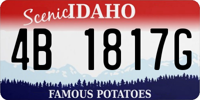 ID license plate 4B1817G