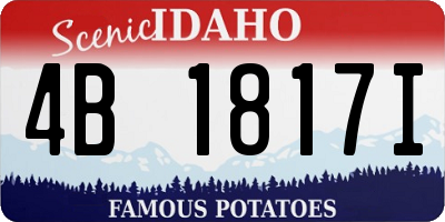 ID license plate 4B1817I