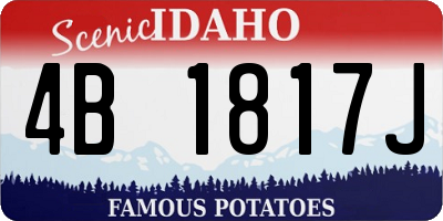 ID license plate 4B1817J