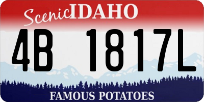 ID license plate 4B1817L