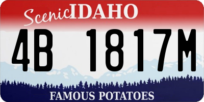 ID license plate 4B1817M