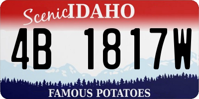 ID license plate 4B1817W