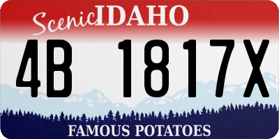 ID license plate 4B1817X